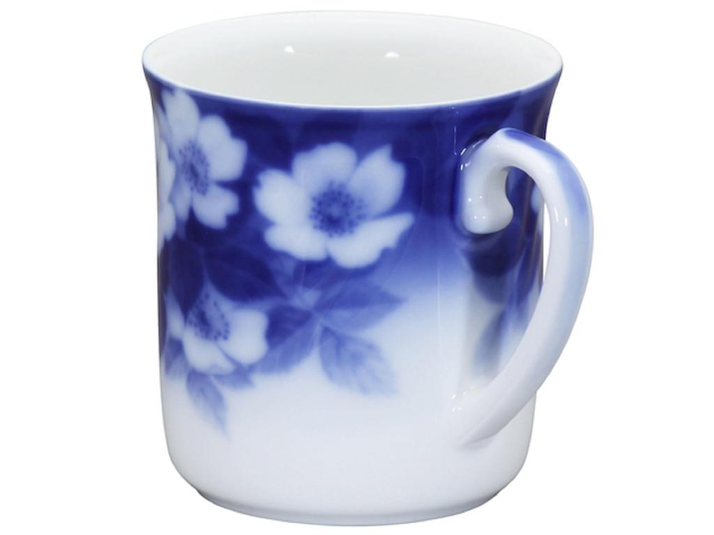 Okura Art Pottery Rosa Canina Microwave and Dishwasher Made In Mug, Coffee/Tea, Approx. 310cc, Safe, Japan, 126C/A783-1