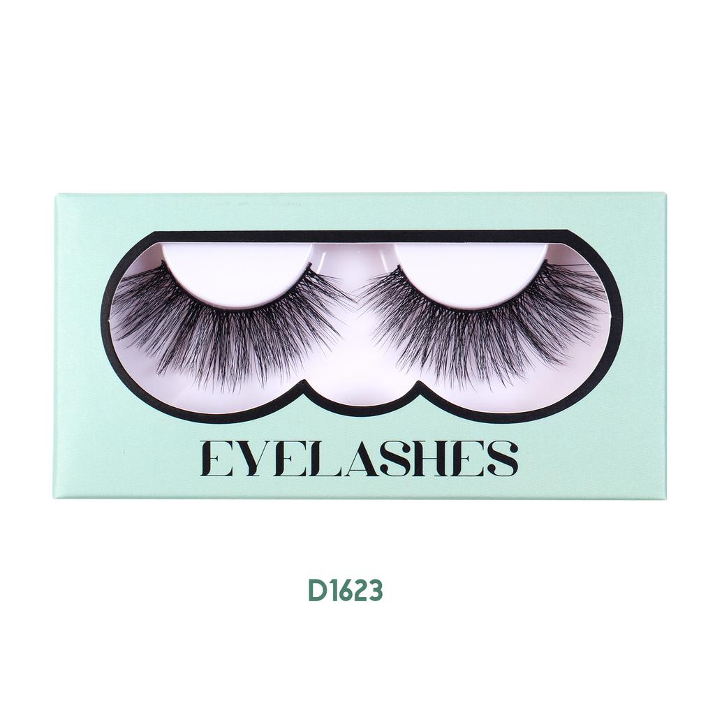 Blue Box 15mm Natural Style 3D Wispy Silk False Eyelashes Vegan Synthetic Hair Faux Mink Lashes
