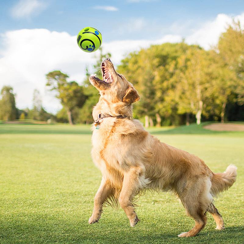 Hundespielzeug Wobble Wag Giggle Glow Ball Interaktives Aufmerksamkeitsspielzeug für Hunde Lustige Kichergeräusche Ball beim Rollen oder Schütteln Für Haustierhund Spaß