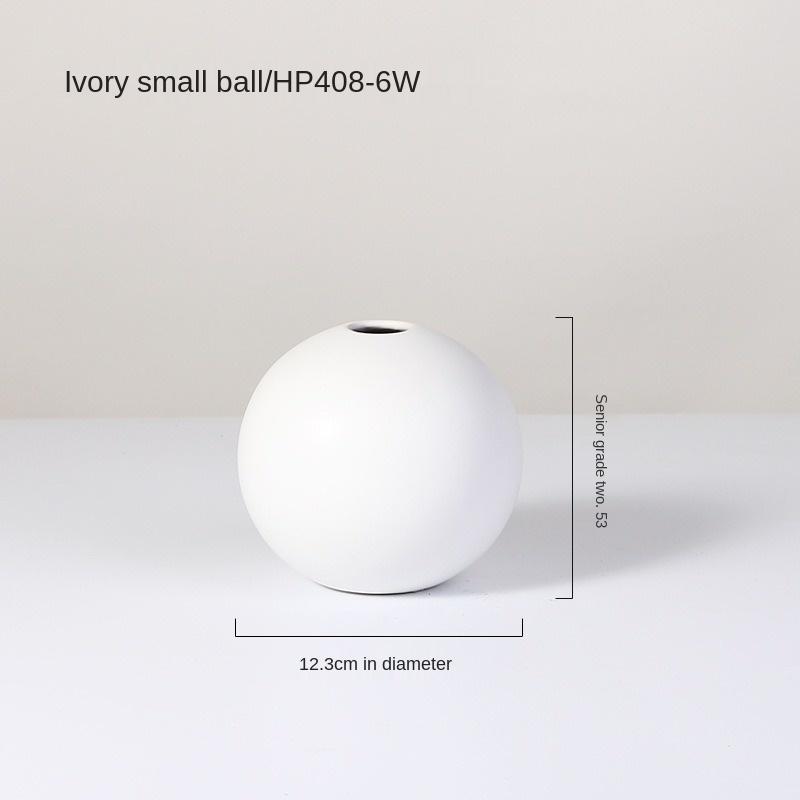 Full Round Color Flower Vase Ceramic Pots for Plants S Apple Shape Indoor Flower Vase for Decoration