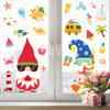 Summer Watermelon Fairy Static Electricity Glass Sticker for Living Room, Bedroom and Study Window Decoration