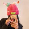 Korean Style Cartoon Knitting Hat Soft Winter Warm Cap Photo Props Sausage Mouth Beanie  Outdoor