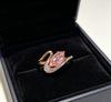 Factory  925 Sterling Silver Luxury Marquise Cut Pink Zircon Ring Wedding Party Gift Finger Ring Fine Jewelry for Women