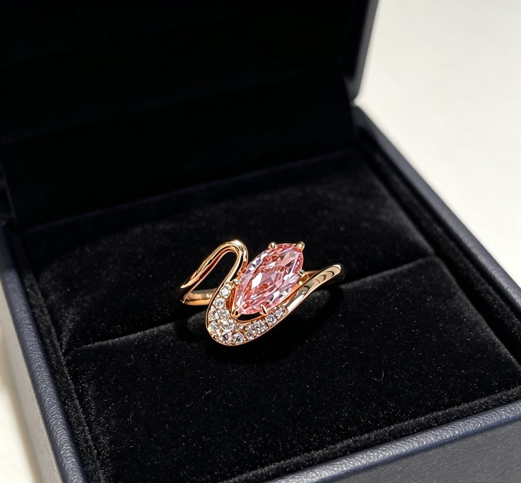 Factory 925 Sterling Silver Luxury Marquise Cut Pink Zircon Ring Wedding Party Gift Finger Ring Fine Jewelry for Women