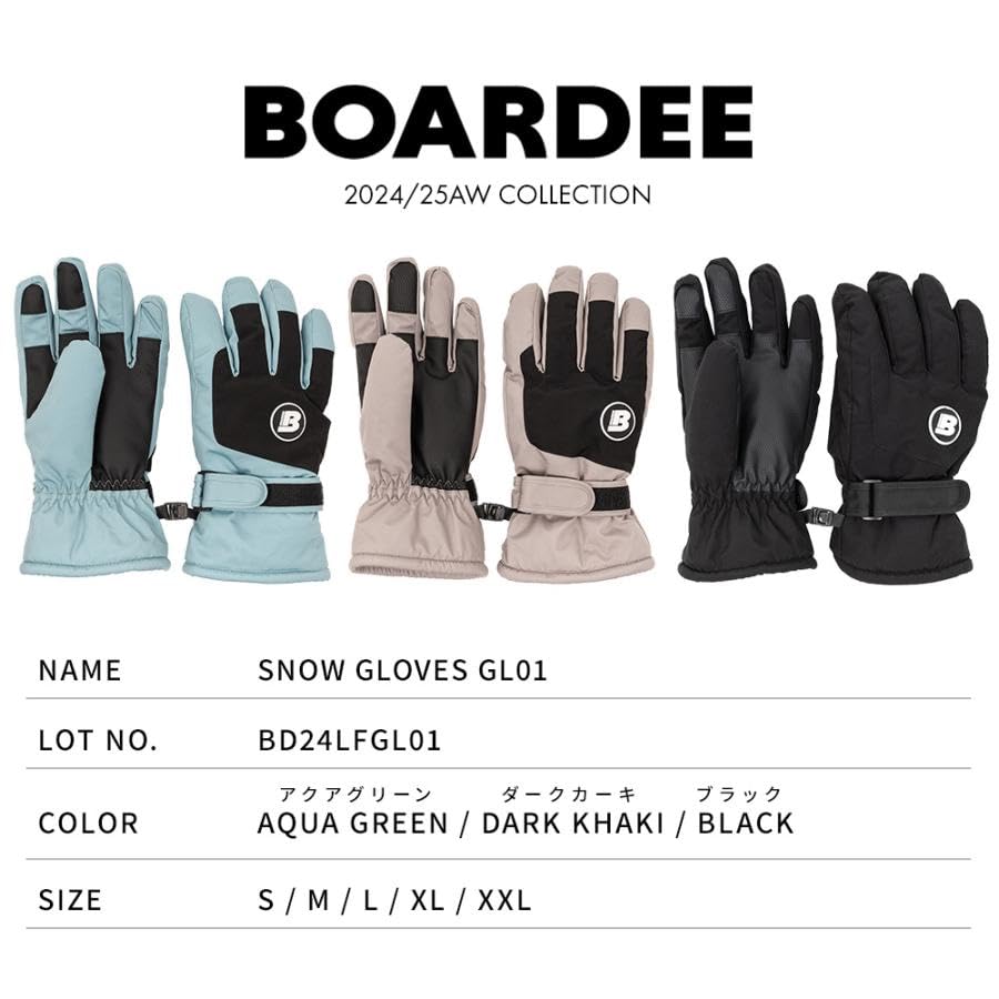 Snowboard Gloves for Men and Waterproof and by BOARDEE Women, Cold-Weather, BD24LFGL01,