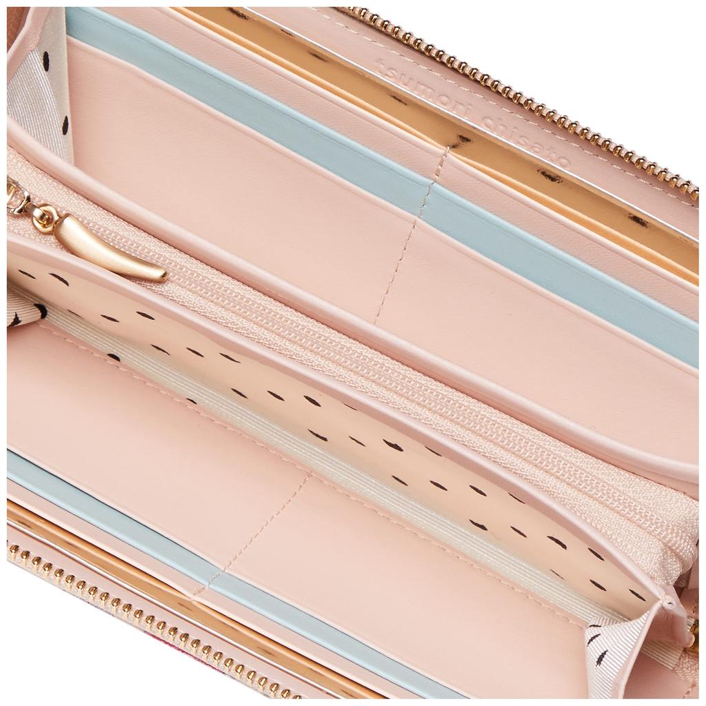 Tsumori Chisato Happy Stuff Long Wallet, Beige, Round Zipper, with Billfold