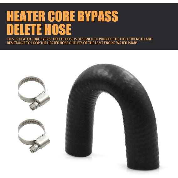 1 PC Car Heater Core Bypass Hose, Coolant Jumper Adapter Connection U-shaped Rubber Hose with Clamp, Connection Accessories, for Chevrolet GM Pontiac