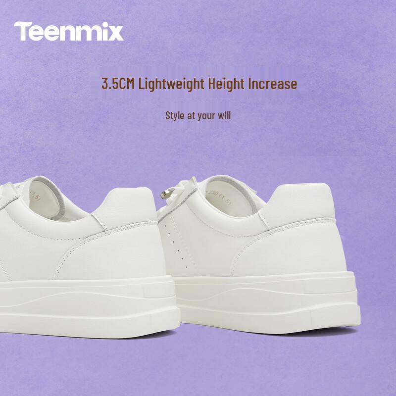 Tianmeiyi Women's Thick-Soled White Board Shoes