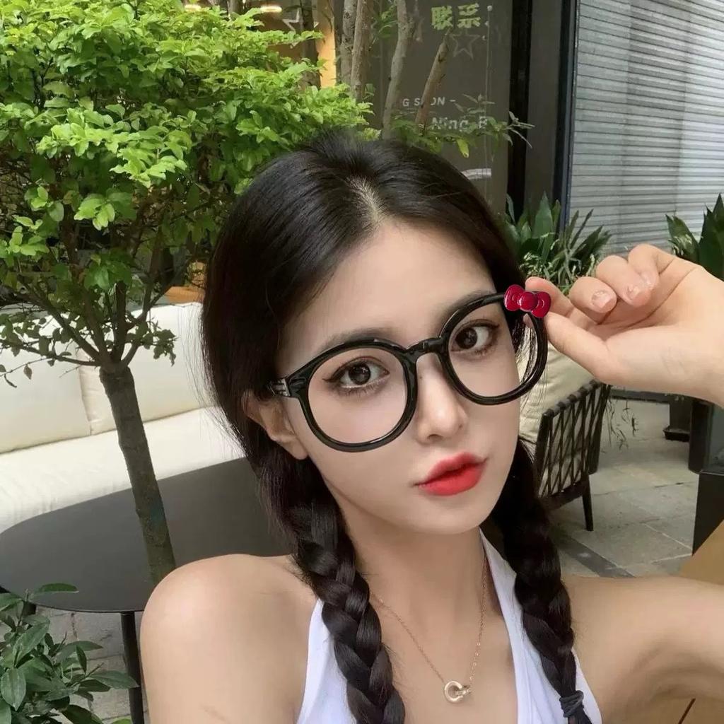 New Bowknot Eyeglasses Frame Pography Pure face Wonder Show Small subculture Cute anime Glasses