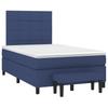 Boxspringbett mit Matratze Blau 120 x 200 cm Stoff