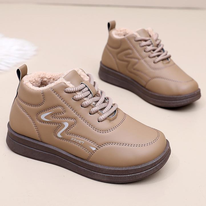 

Женские зимние бархатные туфли-слипоны с мехом - Толстая подошва, Теплые, Повседневные 35