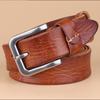 3.3CM Real Cowskin Leather Belt High Quality Pure First Layer Cowhide Pin Buckle Belt for Men Tide Jeans Belt Casual