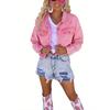 2026 Women's New Arrival Pink Denim Jacket - European & American Style