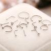 22pcs/set U Shaped Fake Piercing Nose Ring Stainless Steel Hoops Septum Rings Jewelry