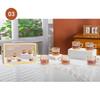 Eight Pavilion Amber Glass Cup 6-Piece Set
