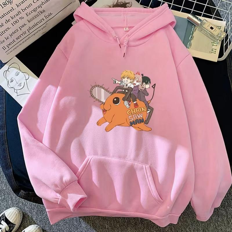 Chainsaw Man Anime Sweatshirt Denji and Pochita Printed Hooded Men Women Casual Hoodies Prevalent Sweatshirt Harajuku Pullover