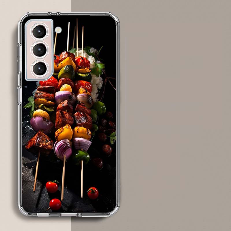 Barbecue and Grilled Meat BBQ Phone Case for Samsung A16 A17 A26 A36 A56 A57 A55 A54 A37 A15 A25 A35 A14 A24 A34 Galaxy Note 20