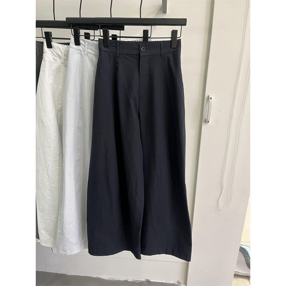 Korean-Style High-Waisted Straight-Leg Spring Casual Women s Pants S