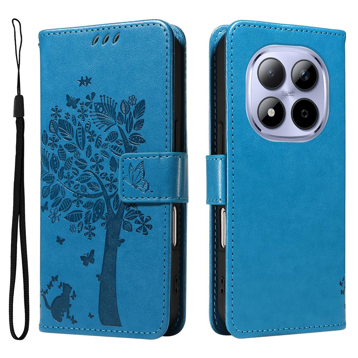 

Для Xiaomi Redmi Note 15 Pro 5G (Глобальний) Чохол для телефону з підставкою Візерунок котячого дерева Шкіряний гаманець Мобільна накладка