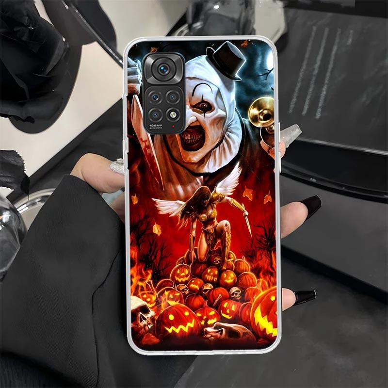 Horror Movie Terrifier Phone Case for Xiaomi Redmi Note 14 13 12S 12 11S 11T 11E Pro Plus 11 10 10S 9S 5G Soft Silicone Cover Re