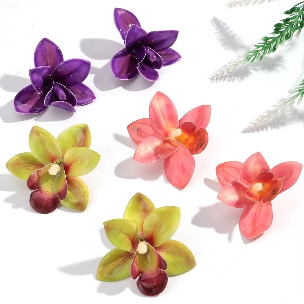 1 Pair Exaggerated Design Flower Stud Earrings Elegant Boho Earrings  Women Accessories