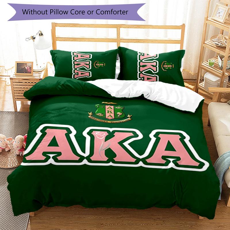 3pcs AKA Logo5 Pattern Bedding Set Duvet Cover Set Includes Duvet Cover &pillowcases, Perfect All Season Bedroom Decoration & Gift