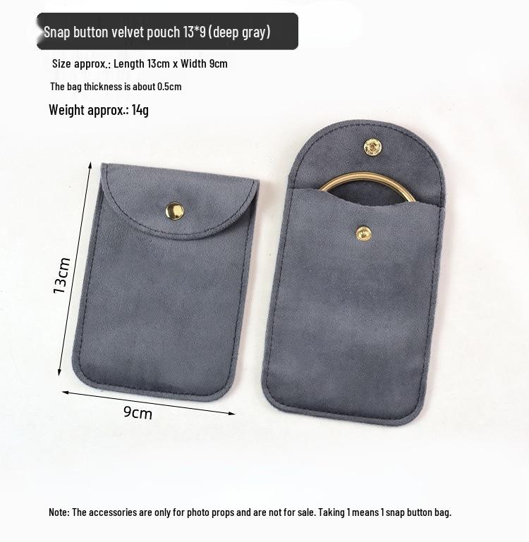 Samt Druckknopf Schmuckbeutel für Ringe & Halsketten - Mini Aufbewahrungsbeutel