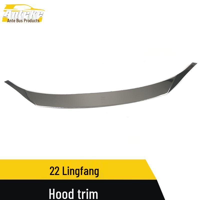 Stainless Steel Front Lip Bumper Trim for 2022 Lingfang Model - Scratch-Resistant and Bright Shovel Design Modification