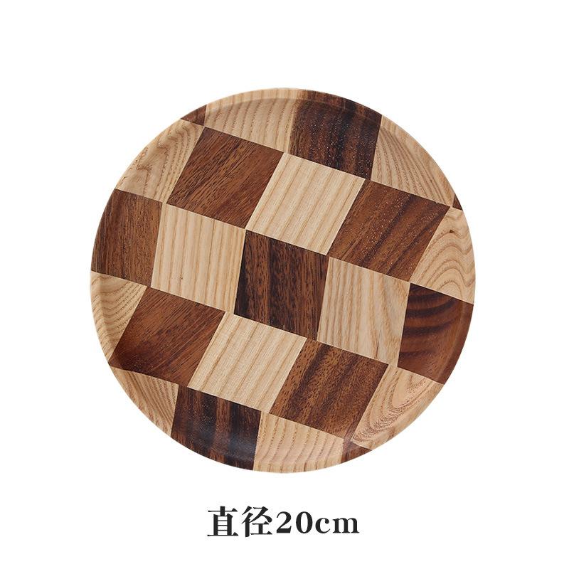 

Креативный деревянный поддон, круглая обеденная тарелка, бытовое использование, фруктовый торт, десертная тарелка, деревянная тарелка, украшения, подносы для блюд, декоративные