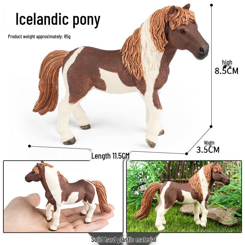 Cross-border Prairie Horse Desktop Ornament: Black & White North American Feral Horse Model