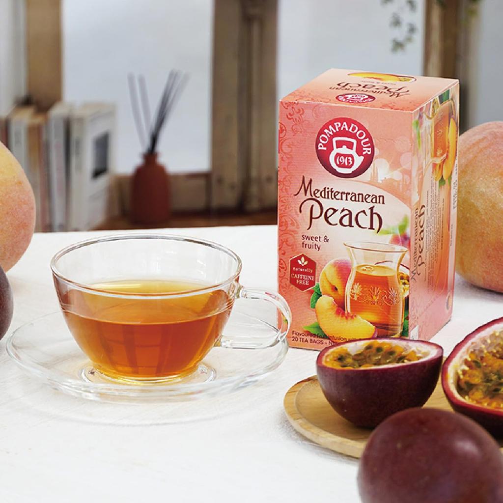 Pompadour Mediterranean Peach 20 Tea Bags 71311 x 10 Sets