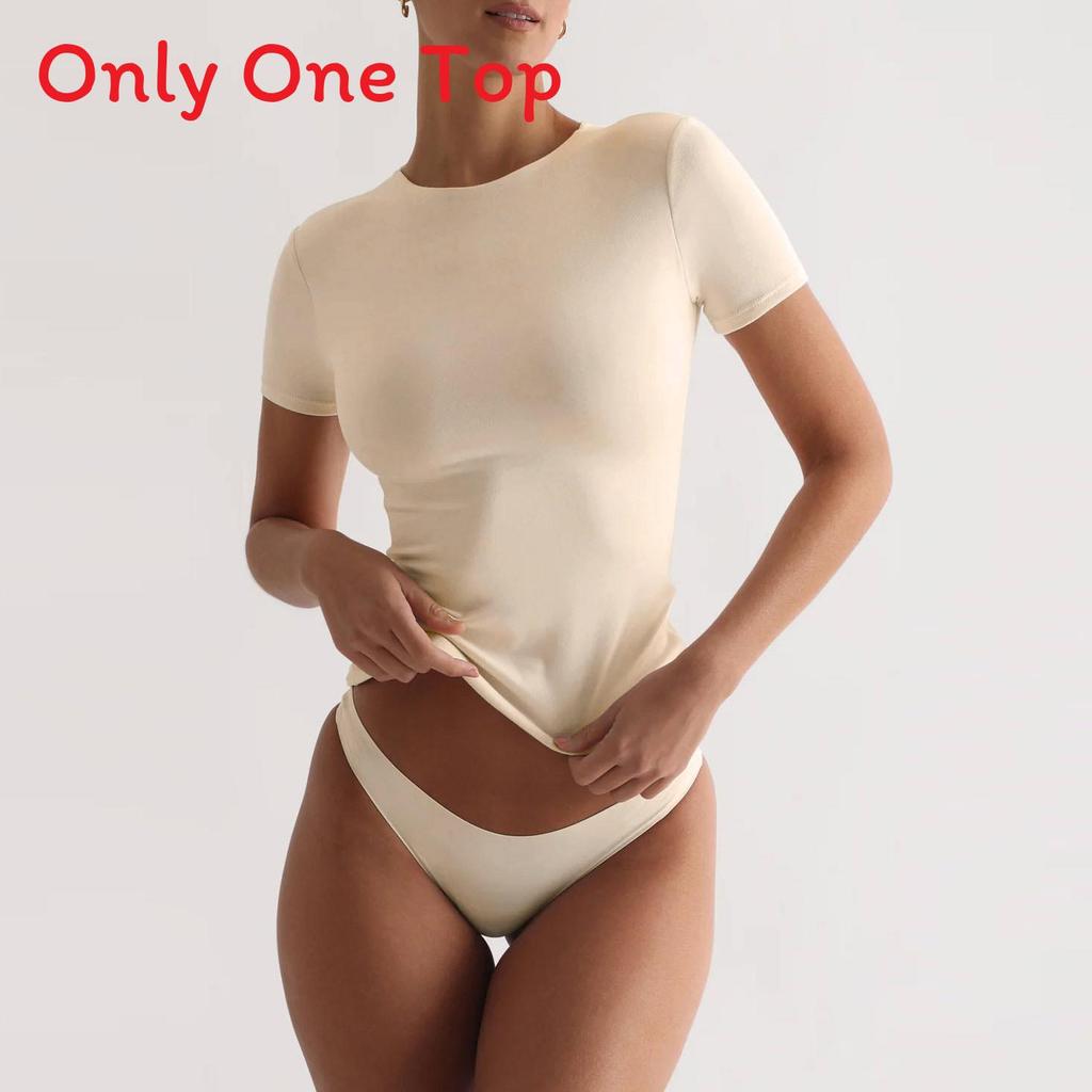 T Shirt Women Casual Slim Fit Polyester Short Sleeve Streetwear For Daily Wear