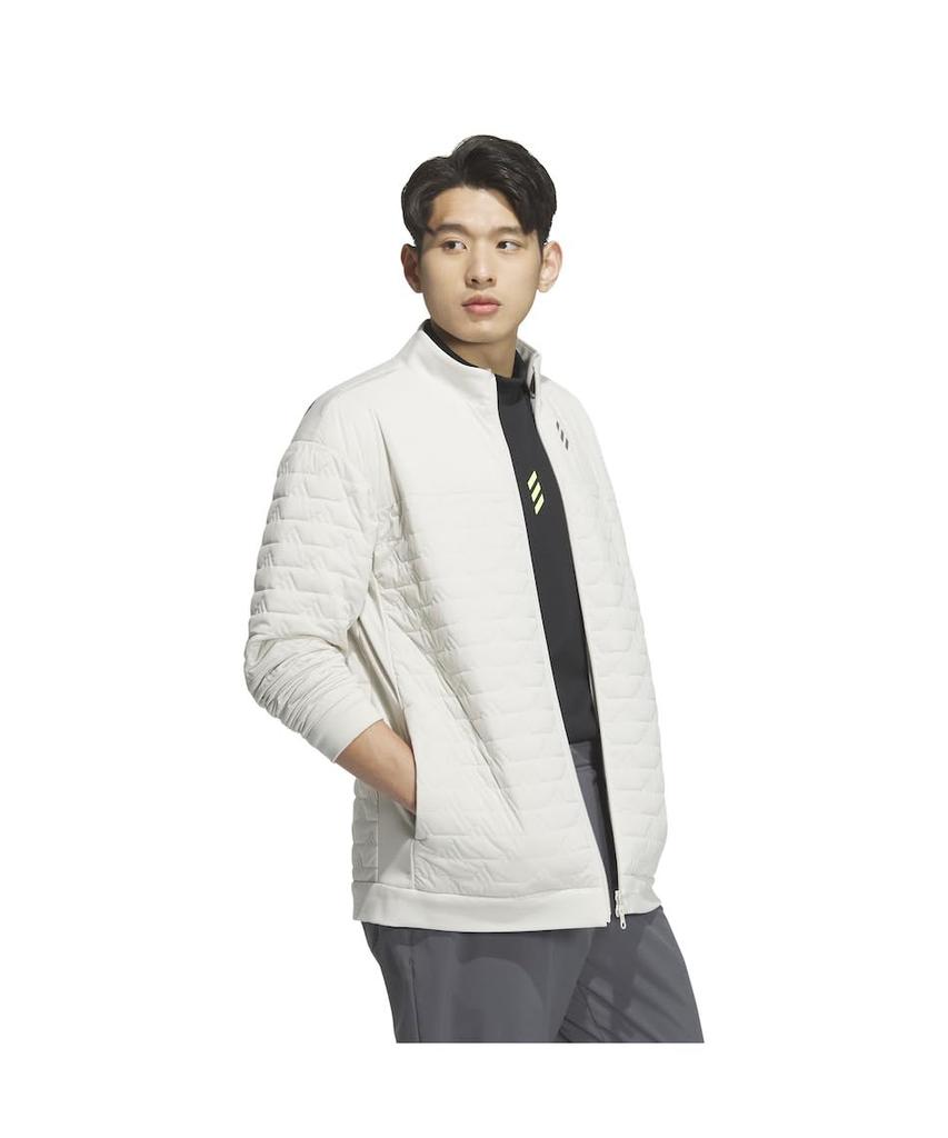 Golf Jacket Code Chaos Thermal Insulation BOS Logo Quilt Jacket White [Adidas Golf] WIND.RDY Men's