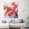 Hanging Red Plum Blossom Tapestry for Bedroom Personalized Tapestry Custom Backdrop Banner Aesthetic Wall Tapestries Wall Art