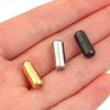 2pcs/lot Stainless Steel End Clasps Capsules Shape Lock Buckle Jewelry Connectors For Leather Bracelet Making DIY Accessories