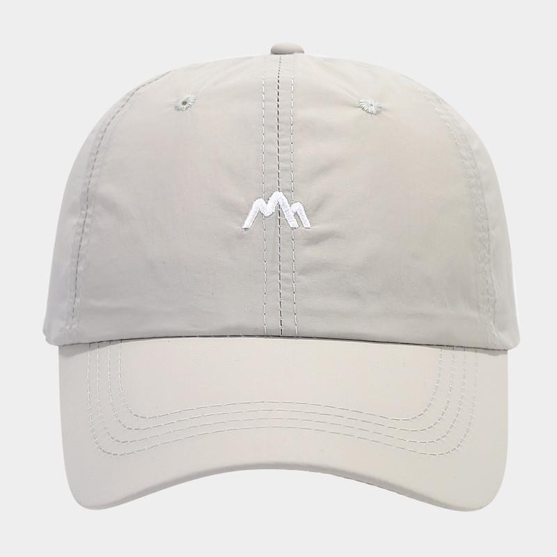 Outdoor Spring Baseball Cap With Embroidered Mountain Peak For Hiking And Sun Protection