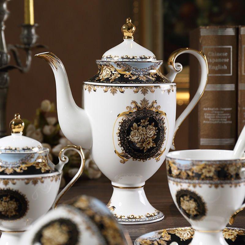 British Royal Bone China Coffee Cup and Saucer Set, Luxury Tea Cup Set for Espresso, Latte & Afternoon Tea