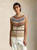 Yuehe Cross 2026 Women's Classic Retro Embroidered Knit Sweater