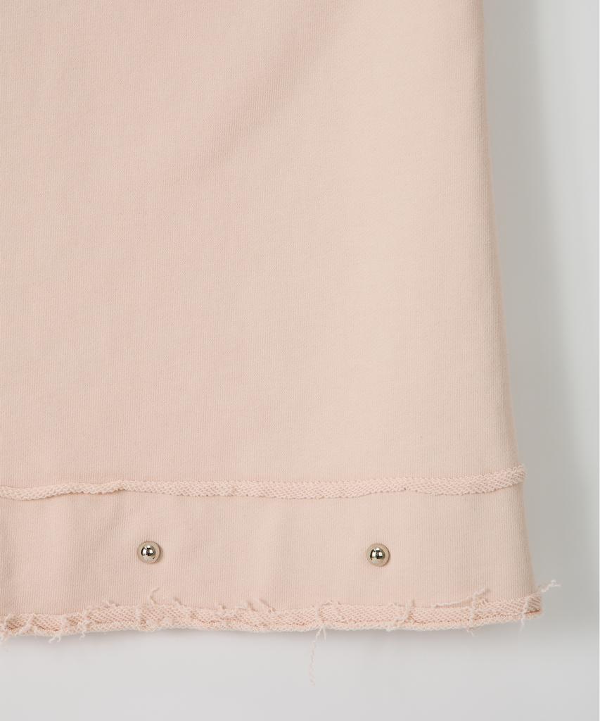 SALON DE YOHN Studded Sweat Skirt_ Skin Pink