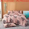 Elegant Floral Bedding Set With Beautiful Print Duvet Cover And Pillowcases For Single And Queen Beds