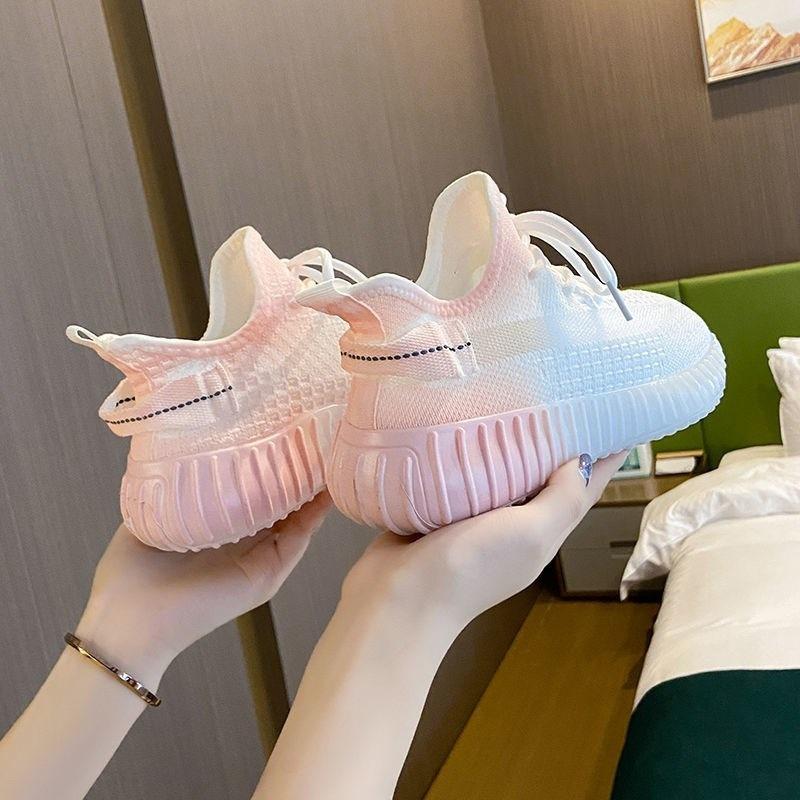 Women's new models gradually change color shoes Women's versatile students wear sports shoes in summer Lightweight breathable women's shoes