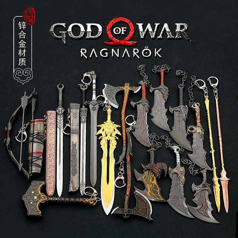 God of War Alloy Game Peripherals Models Pendant Anime Kratos Weapon Metal Replica Miniature Decoration Blade of Chaos