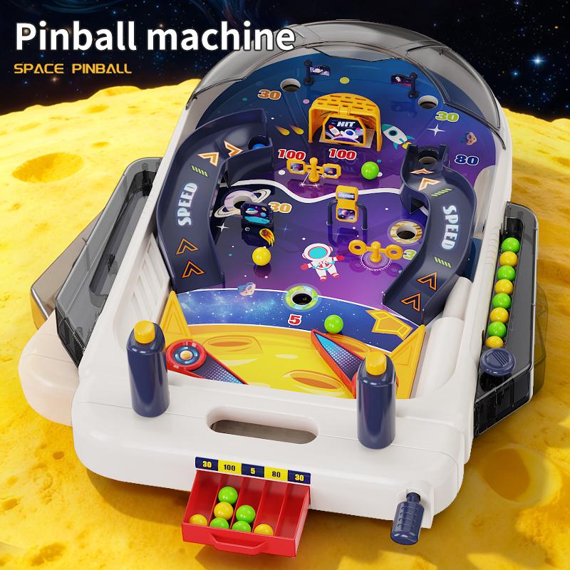Space Pinball Table Board Game Desktop Interactive Toys Table for Family Party Kids Boys Sport Outdoor Portable Interactive Game