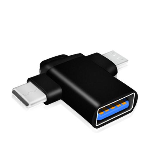 

2-in-1 Type-C Micro Adapter Data Transmission USB OTG Converter for Tablet Phone Laptop