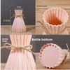 Bouteille à fleurs hydroponique imitation céramique vase en plastique taille vase moderne origami créatif corde de chanvre fleur artificielle