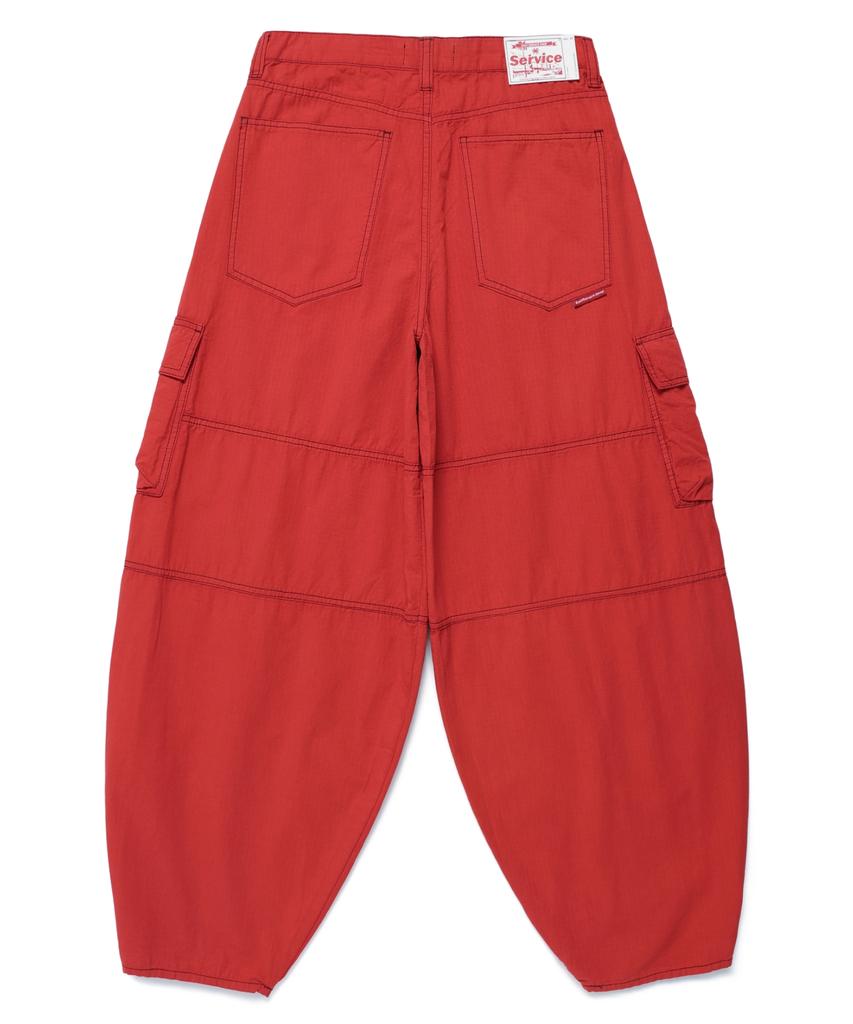 Iseuteuseobiseusyab Ballon Dyed Cargo Pants - Red