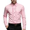 Spring Fashion Placket Design Men's Long Sleeve Shirt European and American Palace Shirts Male Social Wedding Party Nightclub