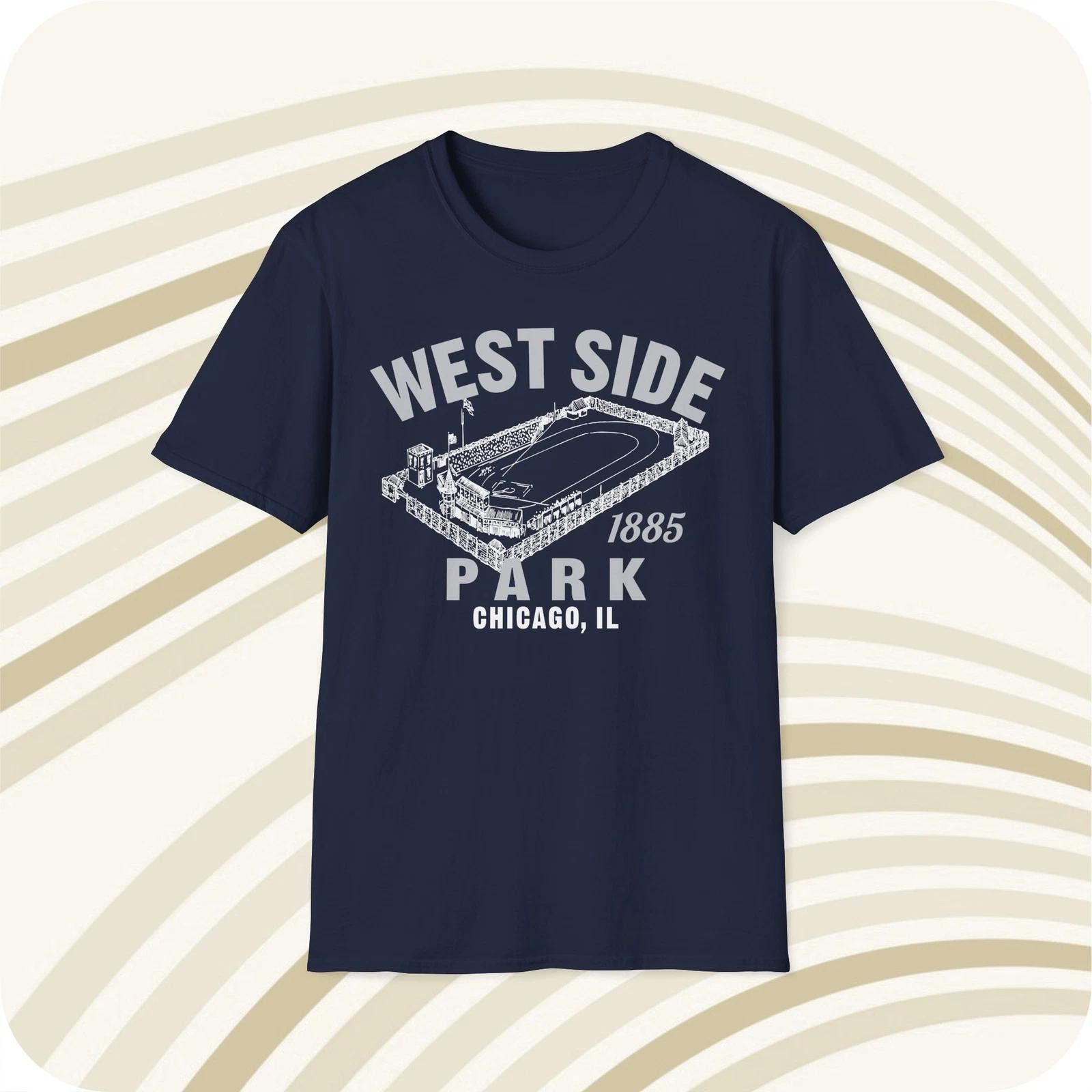 Throwbackmax West Side Park 1885 Classic Cut Baseball T shirt - Chicago Cubs 3XL