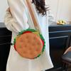 Autumn and winter creative new hamburger backpack women's bag outdoor fashion large capacity commuter bag
