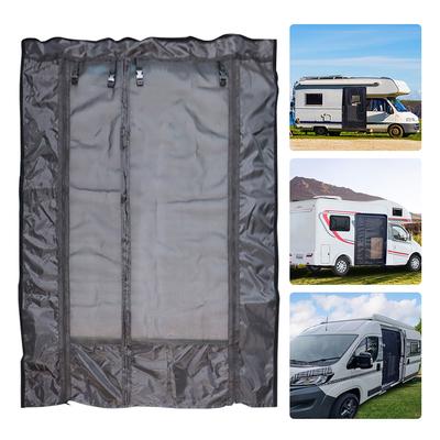 Magnetic Caravan Door Curtain with Zipper Caravan Fly Screen RV Mosquito-proof Door Curtain for Camper Sliding Door Back